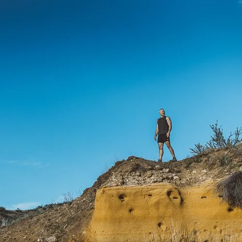 Outdoor branding photography session showing a business owner photographed in Boise, Idaho.