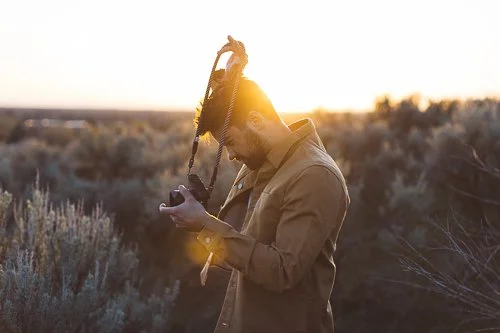 Branding photo of an entrepreneur during a personal brand photography session in the foothills in Boise, Idaho.