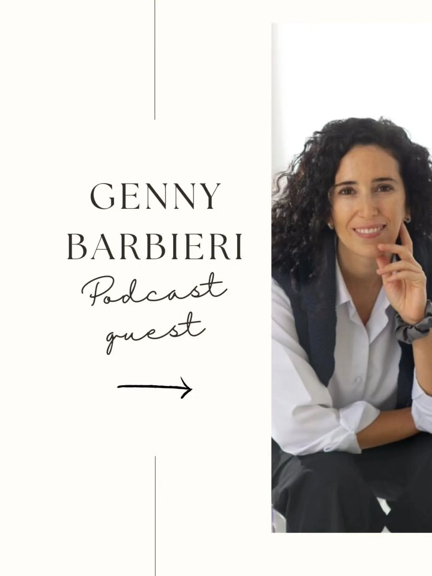 🎙️ New Podcast Episode

I&rsquo;m so happy to welcome the very first guest on Coffee with the Stylist &mdash; Genny from Genny B Studio.

Genny now lives in Dubai, but we actually grew up in the same hometown in Northern Italy, so this conversation 