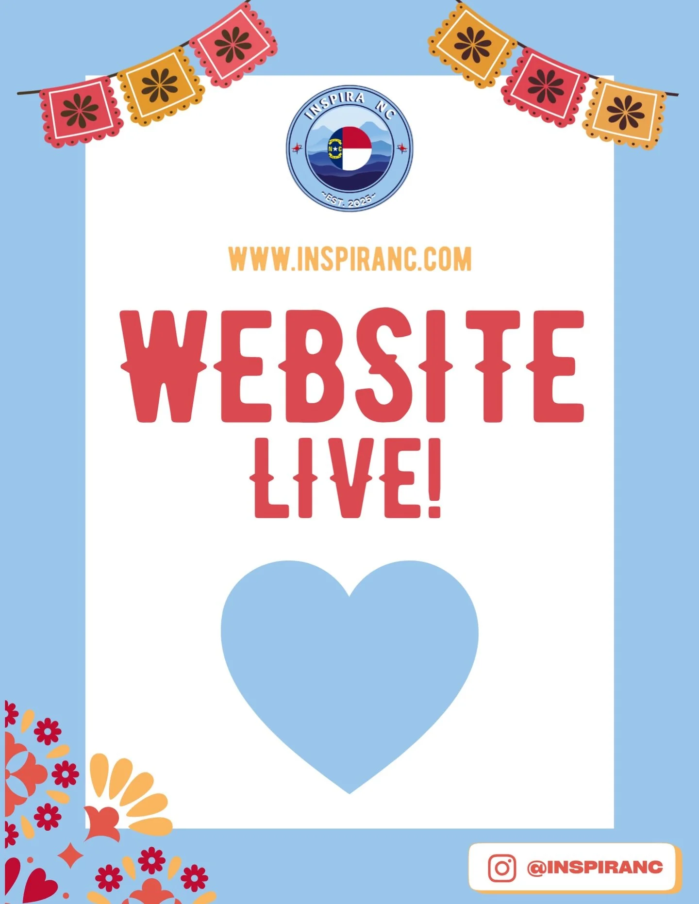 We are excited to announce that the first iteration of the InspiraNC website is officially live! 

#inspiranc #nc #fyp #northcarolina #latino