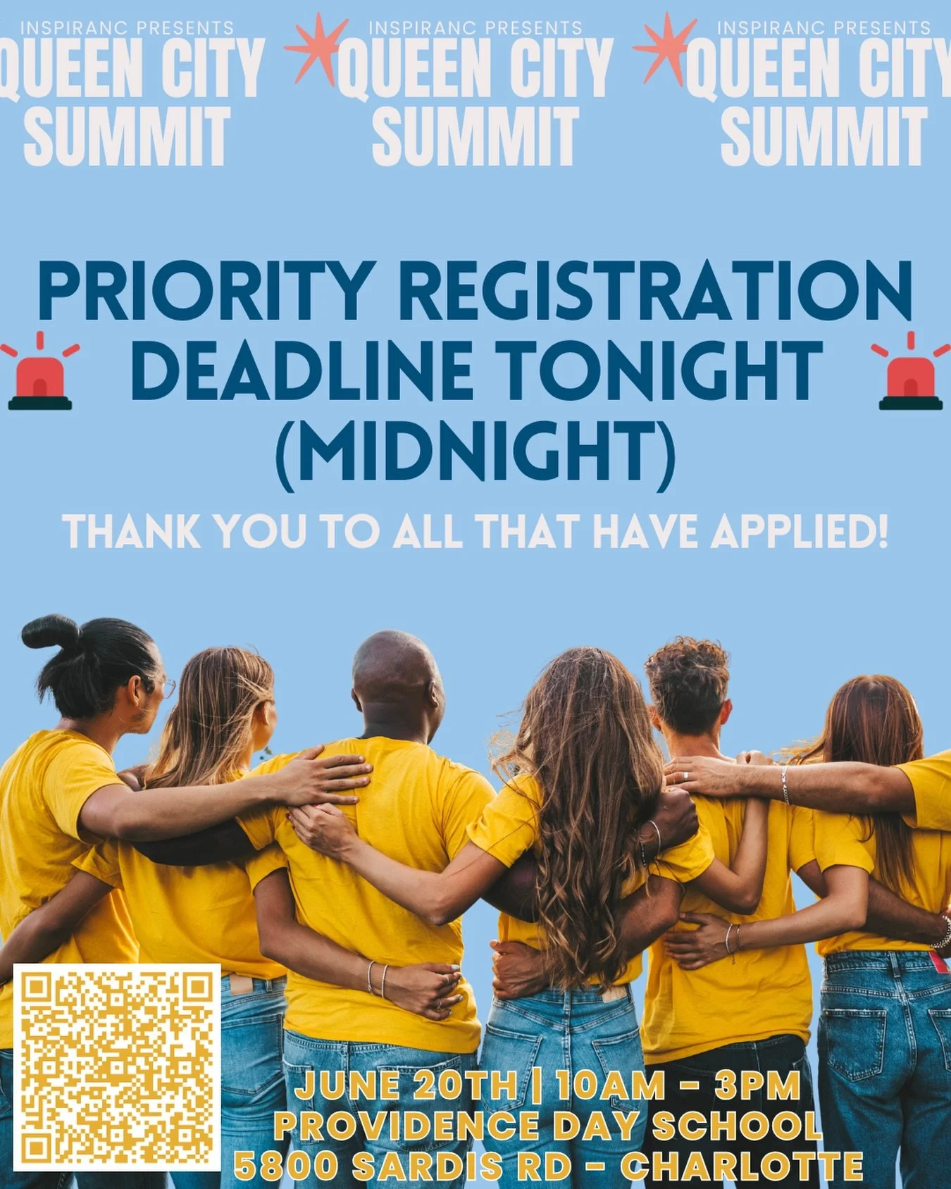 final reminder - priority registration deadline is tonight at midnight!!!! 🚨🚨 please quickly register! we still have a couple spots we are trying to fill up. the final deadline is still june 14th. please refer this to your friends if you have alrea