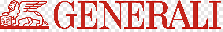 The image shows the Generali logo with a red lion emblem on the left and the word 'GENERALI' in large red letters on the right.