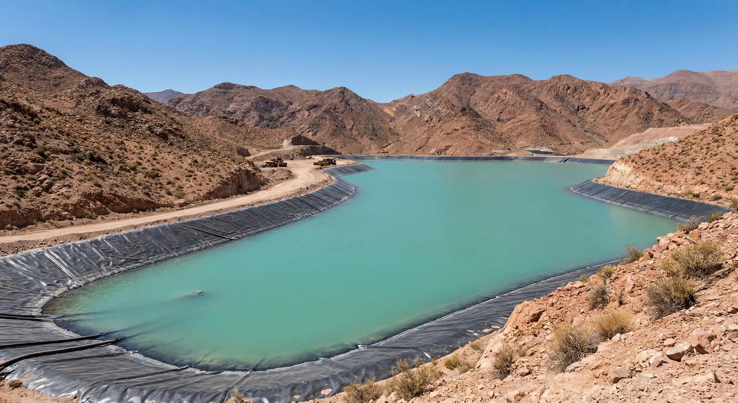 Scenic landscape with a lake, green rolling hills, and mountain range under cloudy sky.