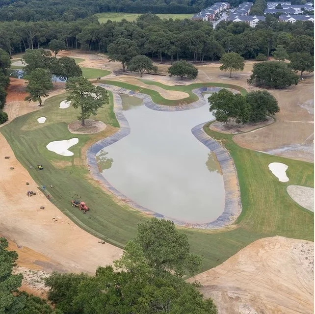 Golf Course Pond liner installed by EFI in South Carolina