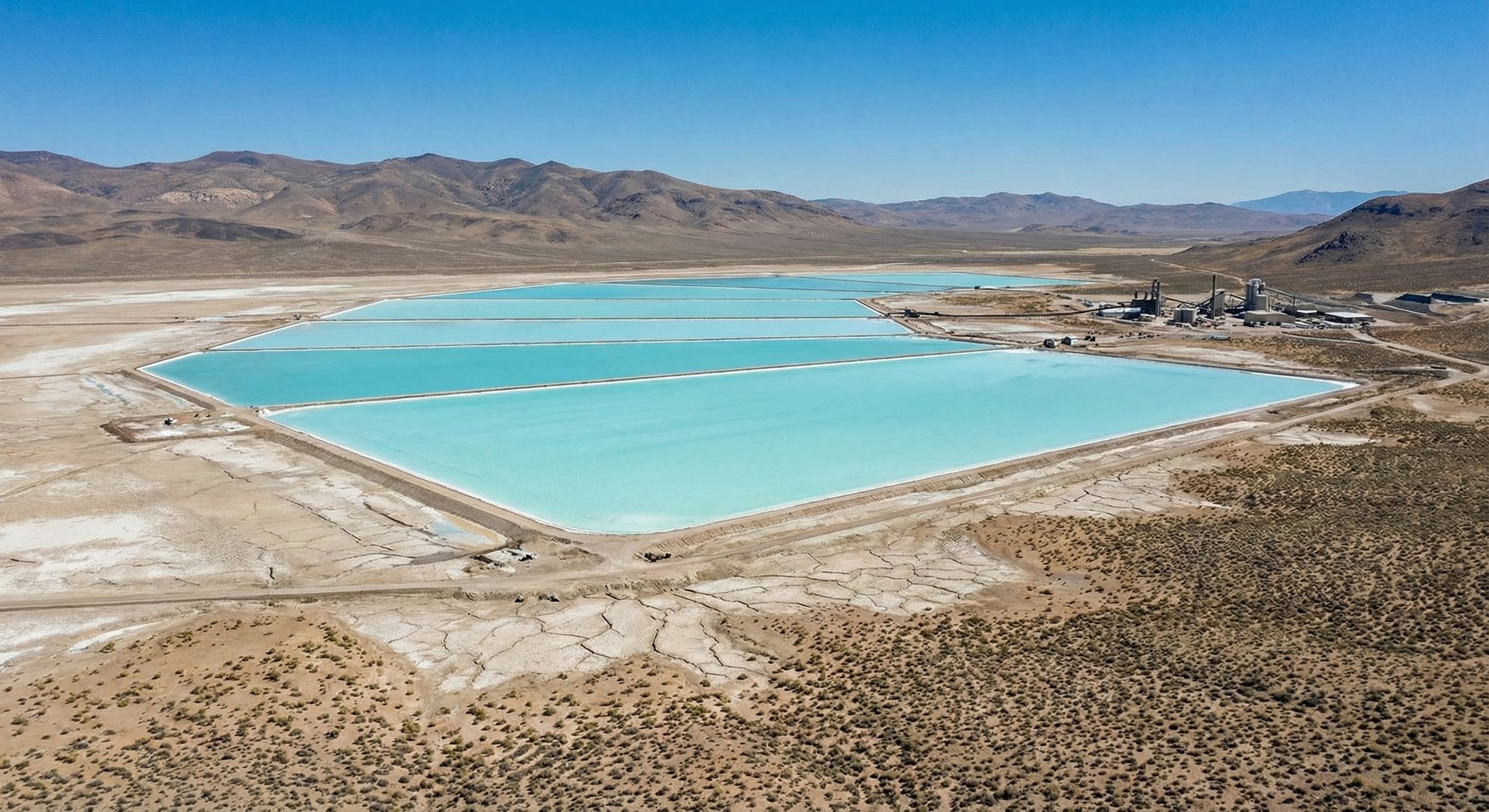 Evaporation Pond of rLithium Mining