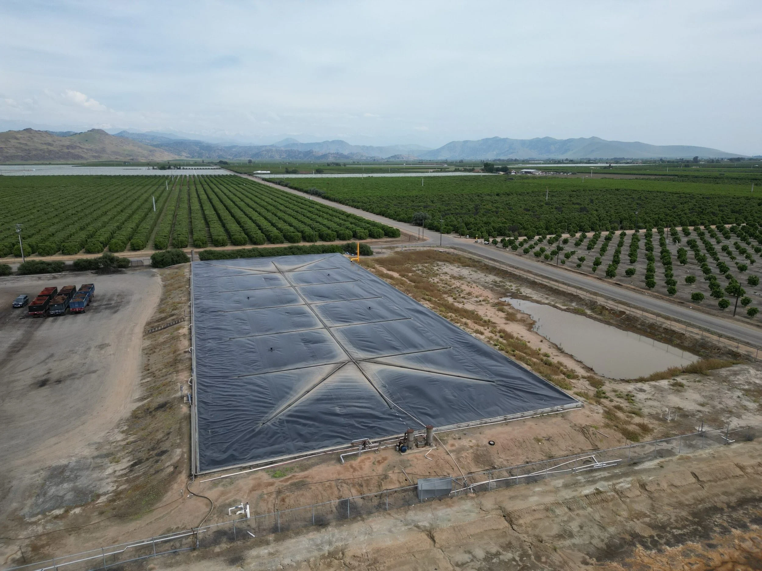 Covered lagoon digester by EFI at SunMaid Distillery