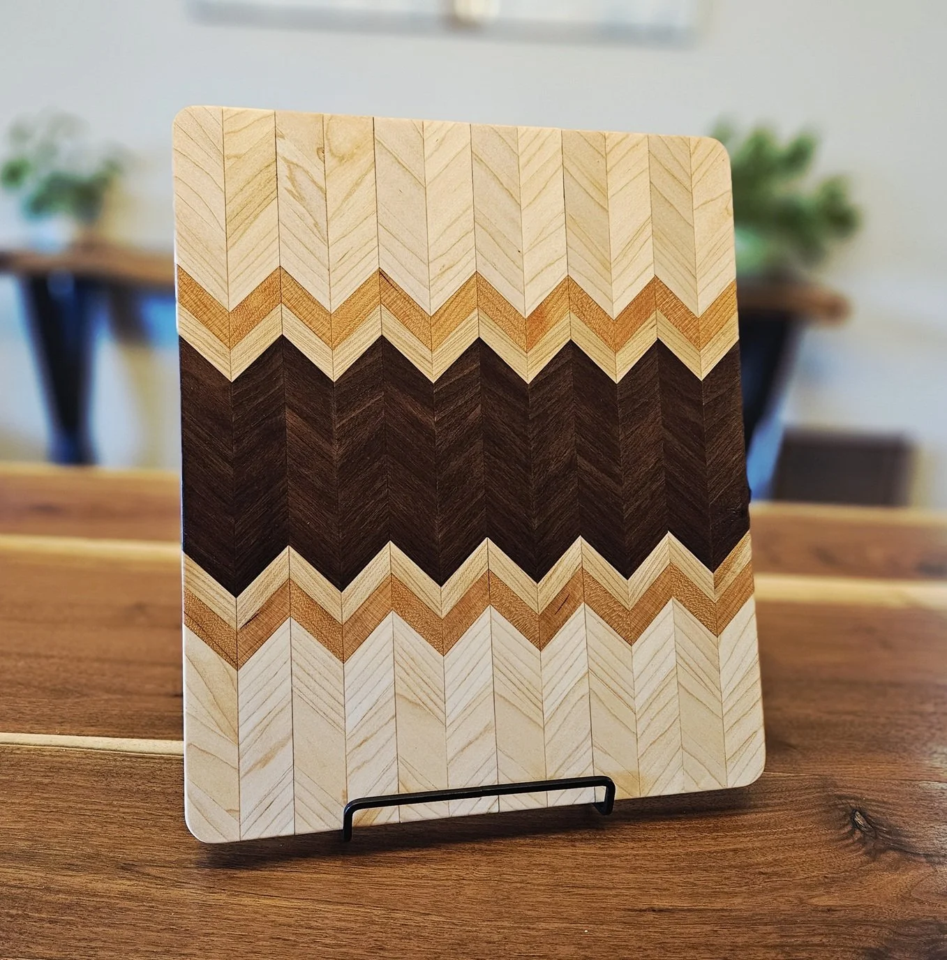 Maple and Chevrons Cutting Board