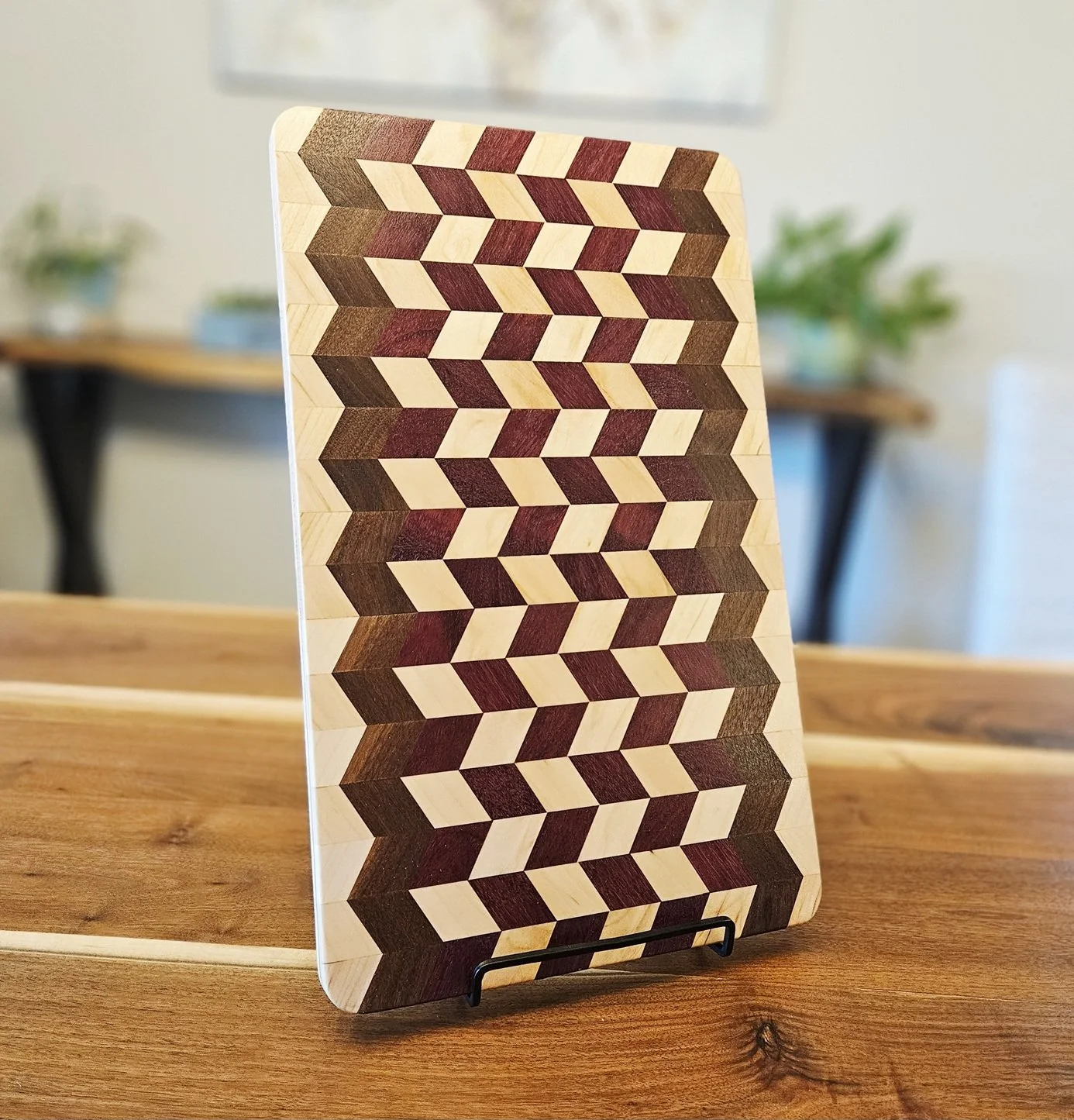 Angled Checker Cutting Board