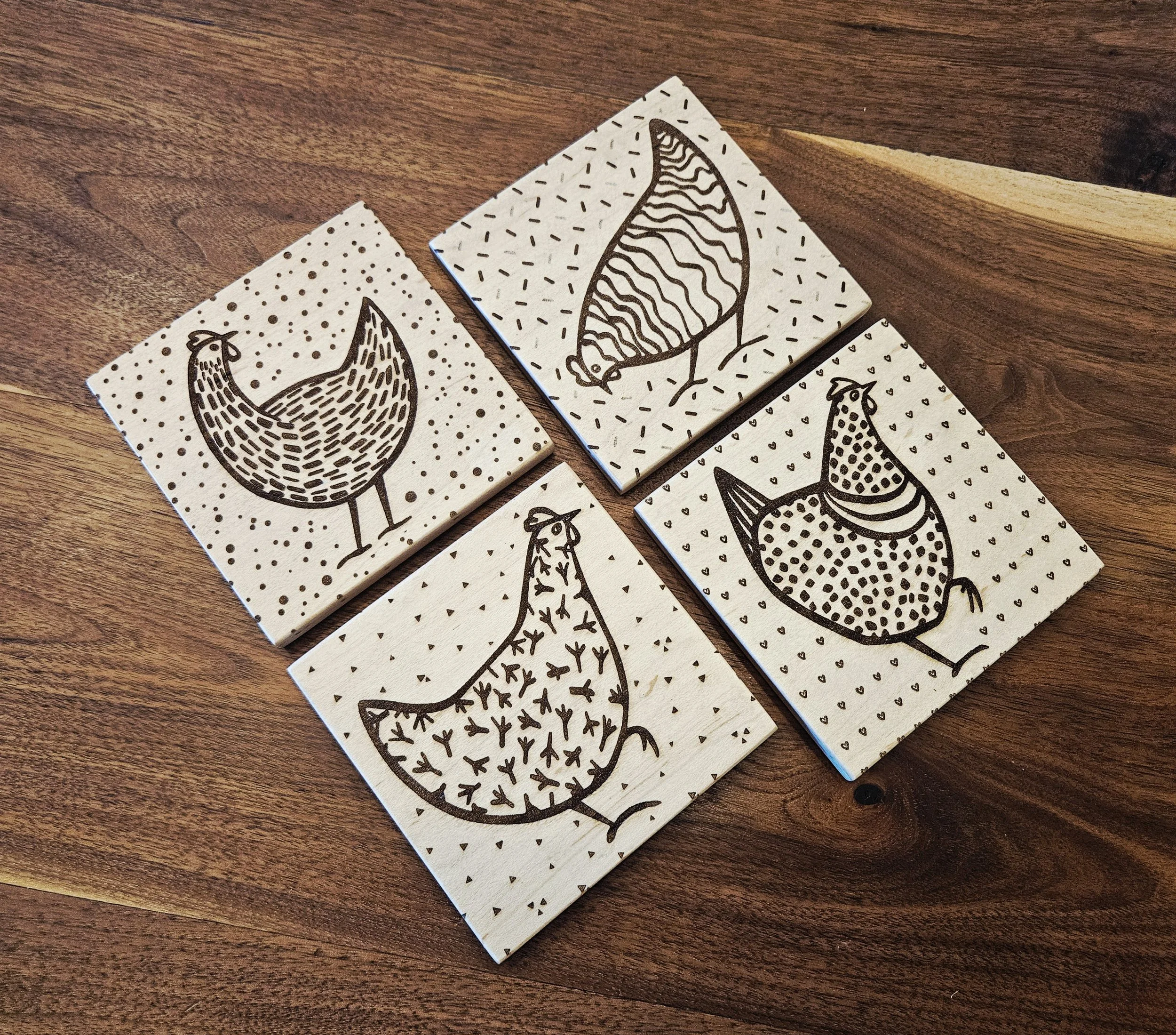 Chicken Coasters (Set of 4)