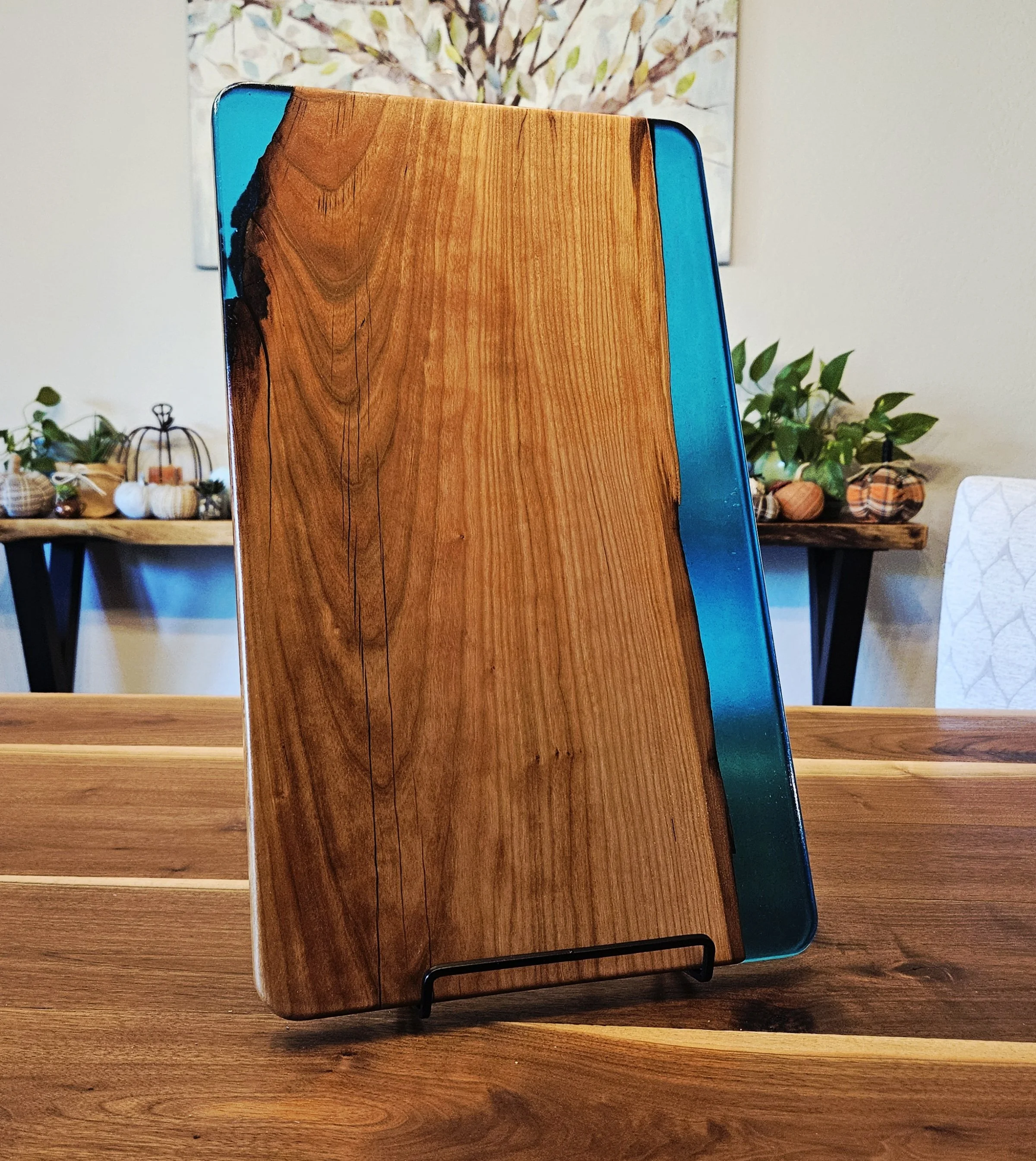 Cherry and Teal Resin - River Board