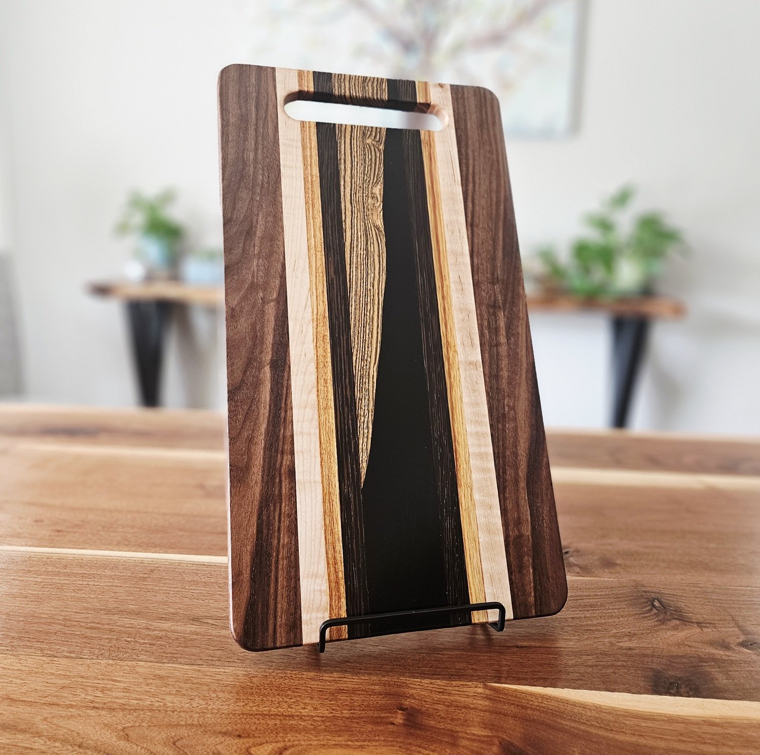 Walnut and Black Resin with Bocote Cutting Board