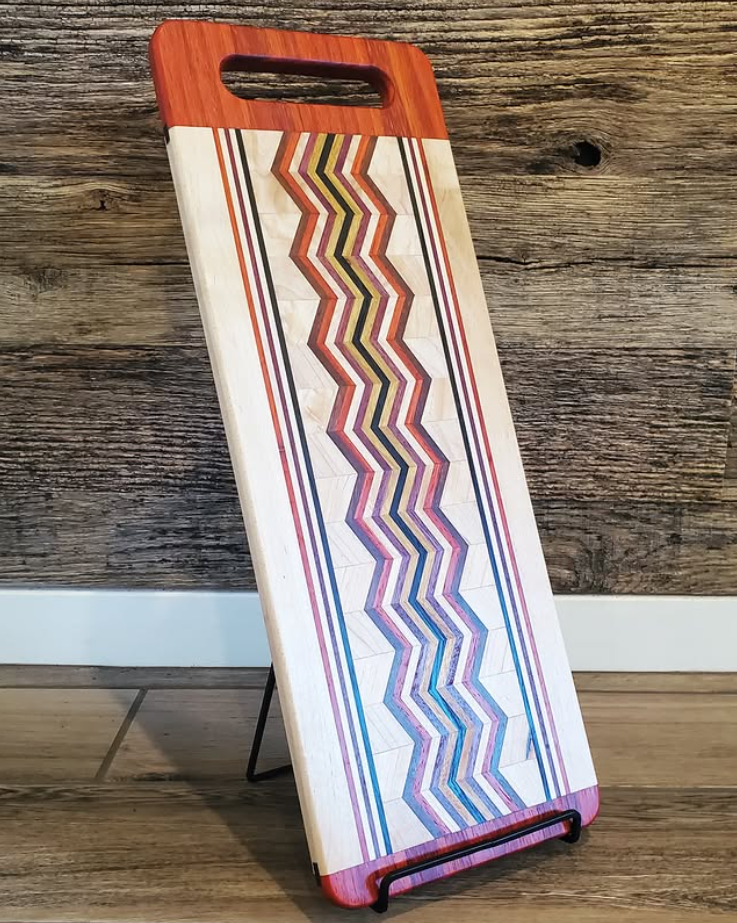 Angled Native Lines - Charcuterie Board