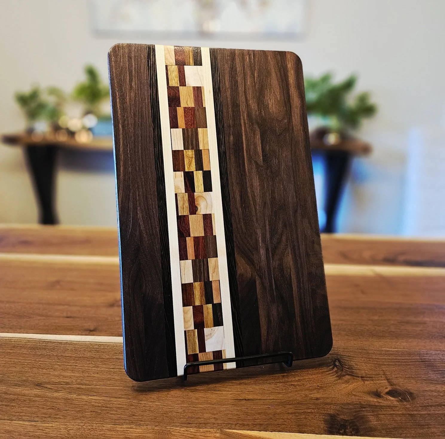 Walnut and Stained Glass Cutting Board