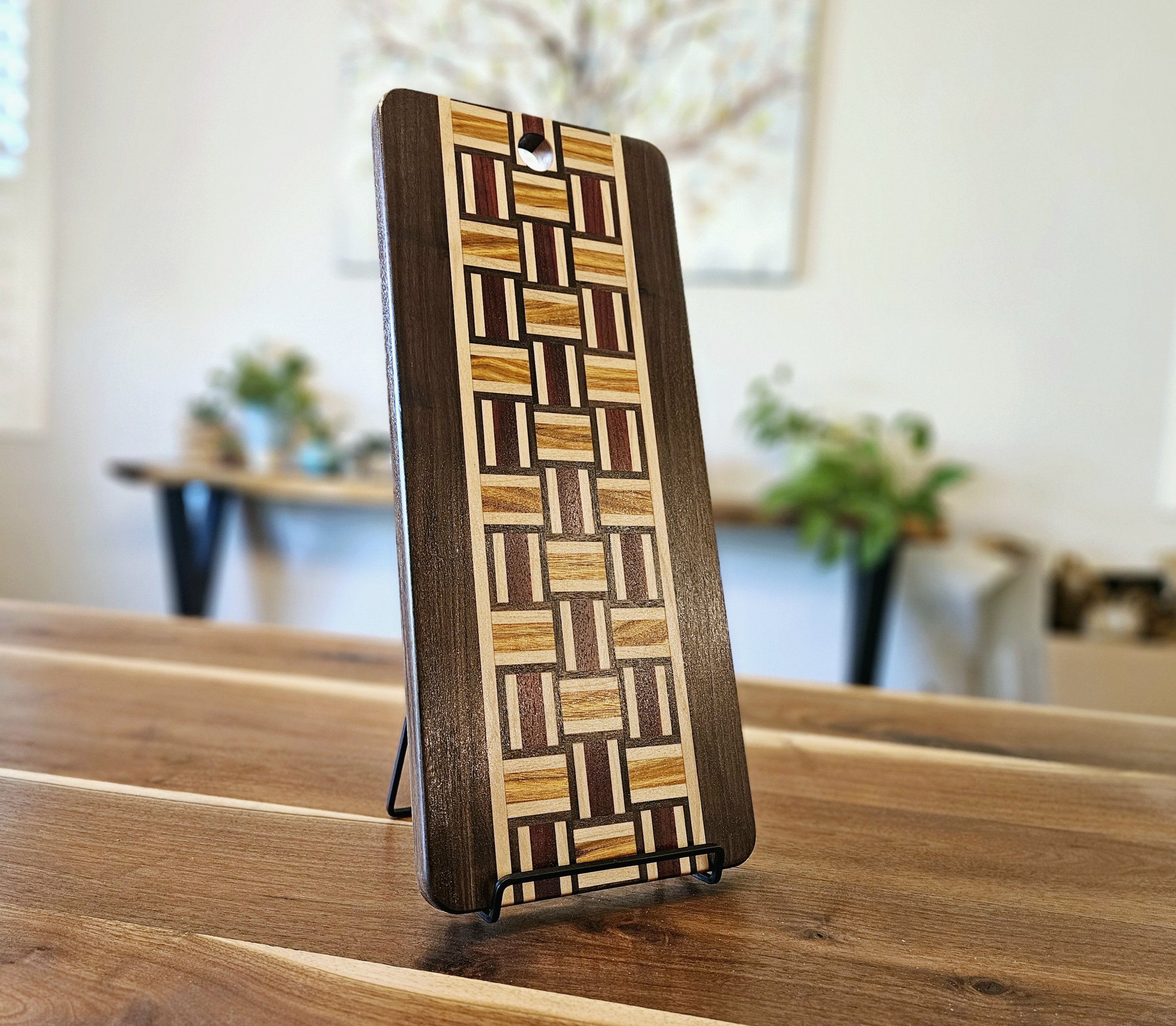 Basket Weave and Walnut - Charcuterie Board