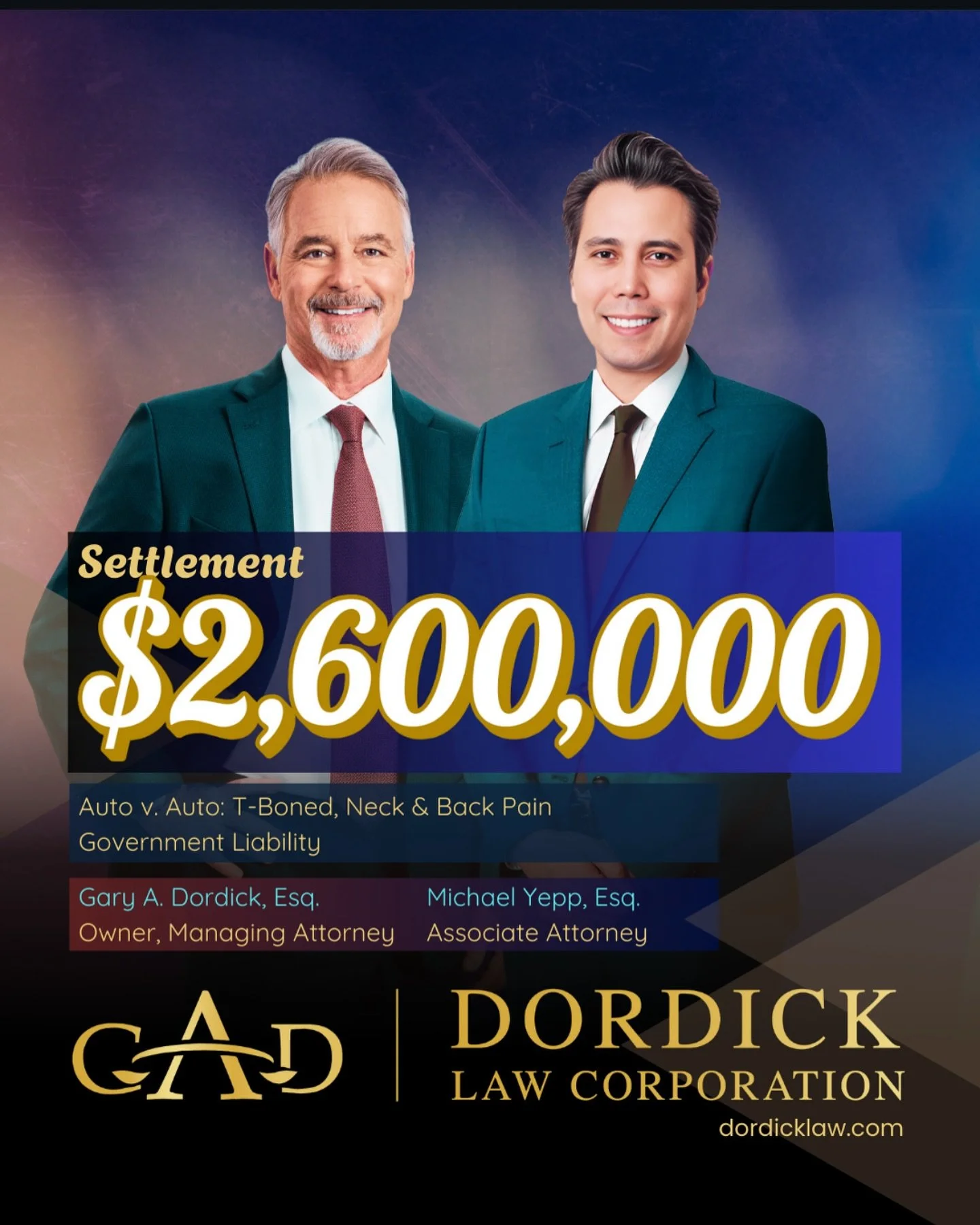 Not every serious injury requires surgery. This non-surgical soft-tissue case still demanded accountability, and we were proud to deliver a strong result for our client.  #personalinjury #justice #losangeles