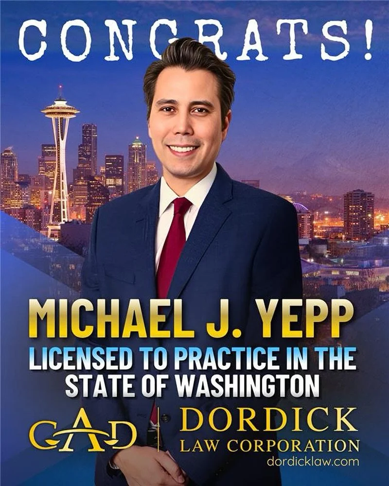 Excited to now be licensed in Washington State, in addition to California. Grateful for the opportunity to help more good people when they need it most. #personalinjury #seattle #lawyer