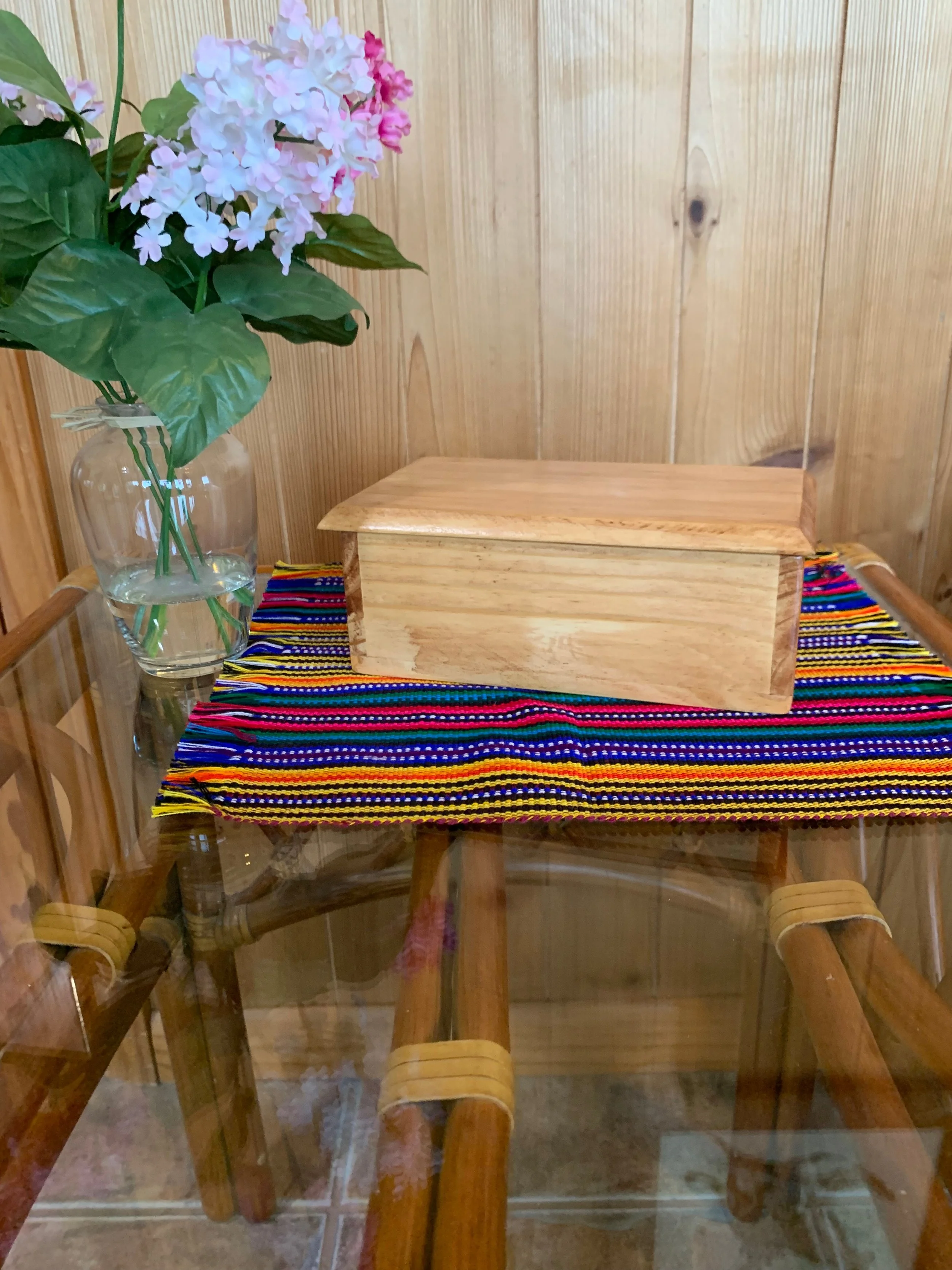 Handcrafted Pine Small Keepsake Box