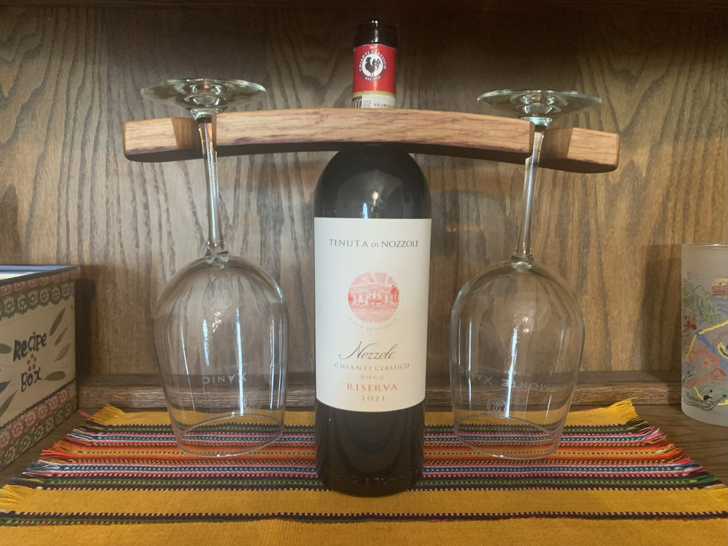 Reclaimed Stave Wine Caddy