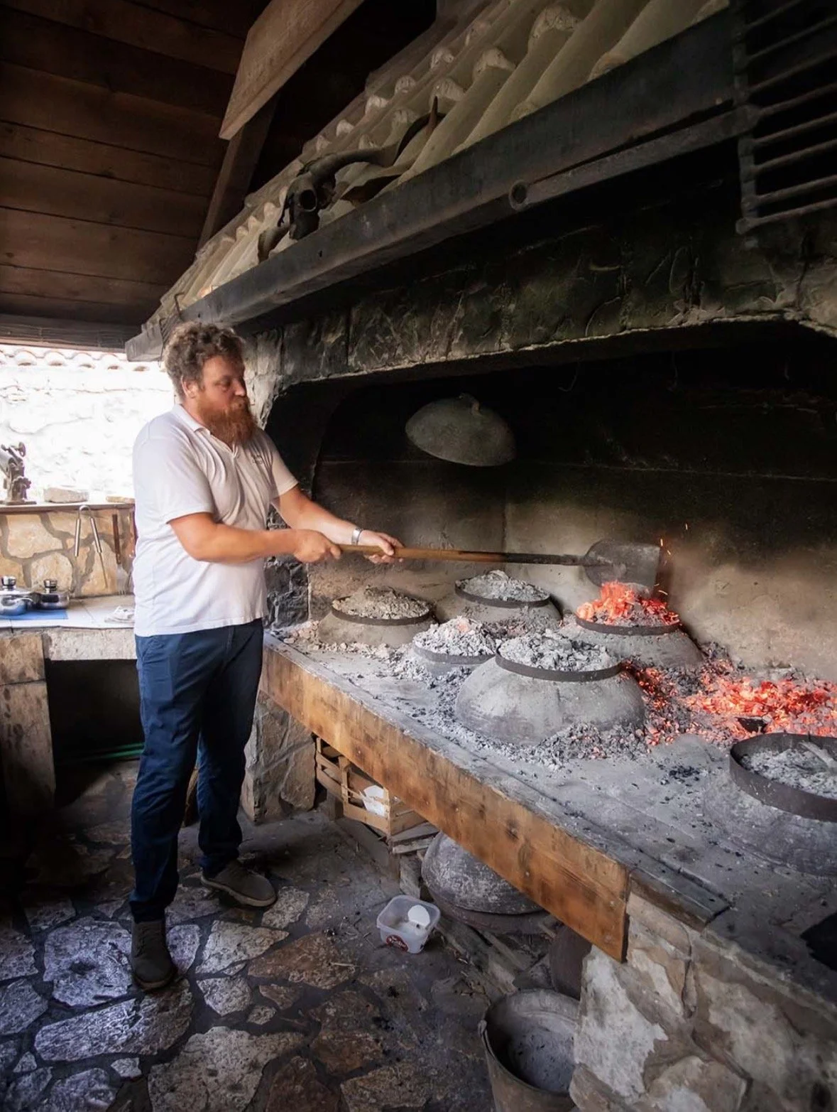 Ante the celtic god preparing peka