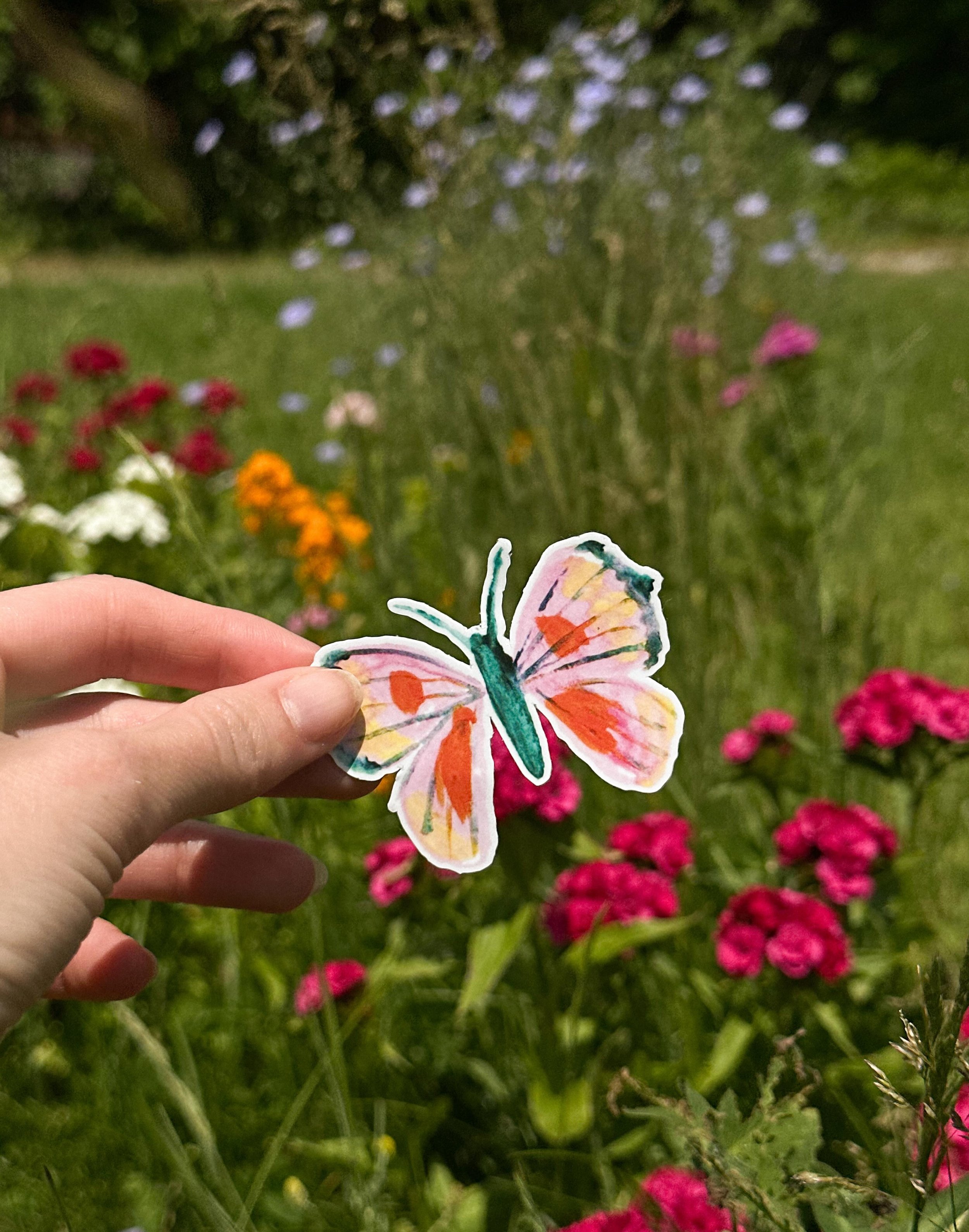 🌀 Slowly stickers are: 
🦋 designed and printed in Canada 
🦋 waterproof - perfect for your water bottles! 
🦋 included in each monthly delivery 

#snailmail #stickers #slowlymailclub