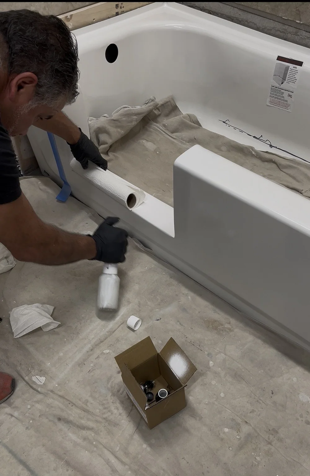 Finished Tub Cut opening
