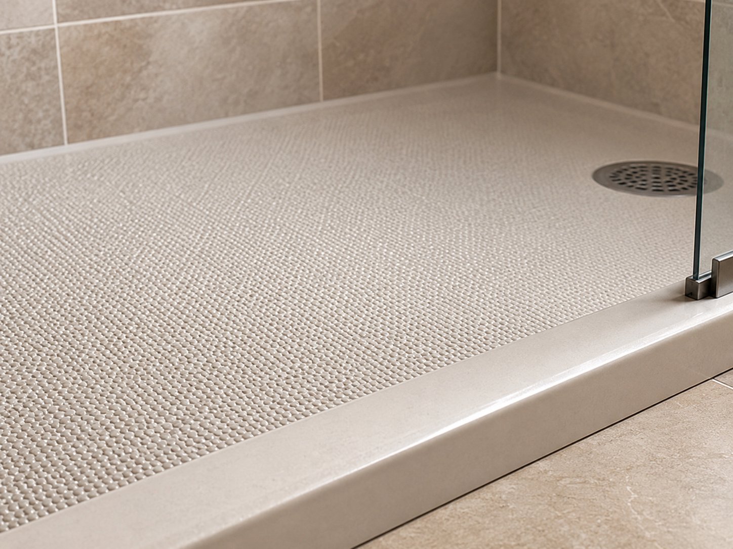 Slip-resistant shower floor