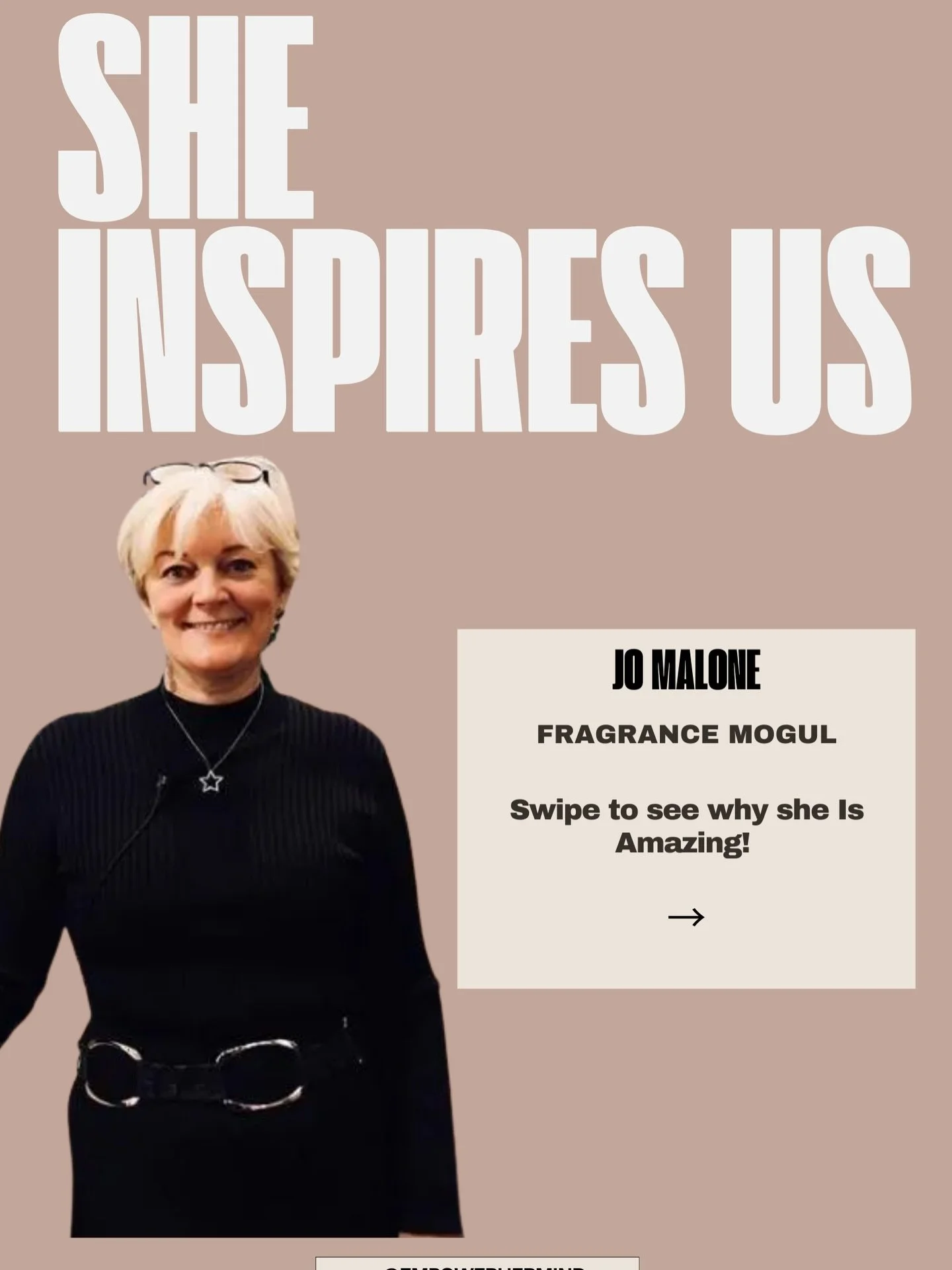 She turned her struggles into scents that conquered the world. Jo Malone: Proof that your setback is just setup for your comeback @jomalonecbe 

#SheInspiresUs #JoMalone #WomenInBusiness #OvercomingAdversity #FemaleFounders