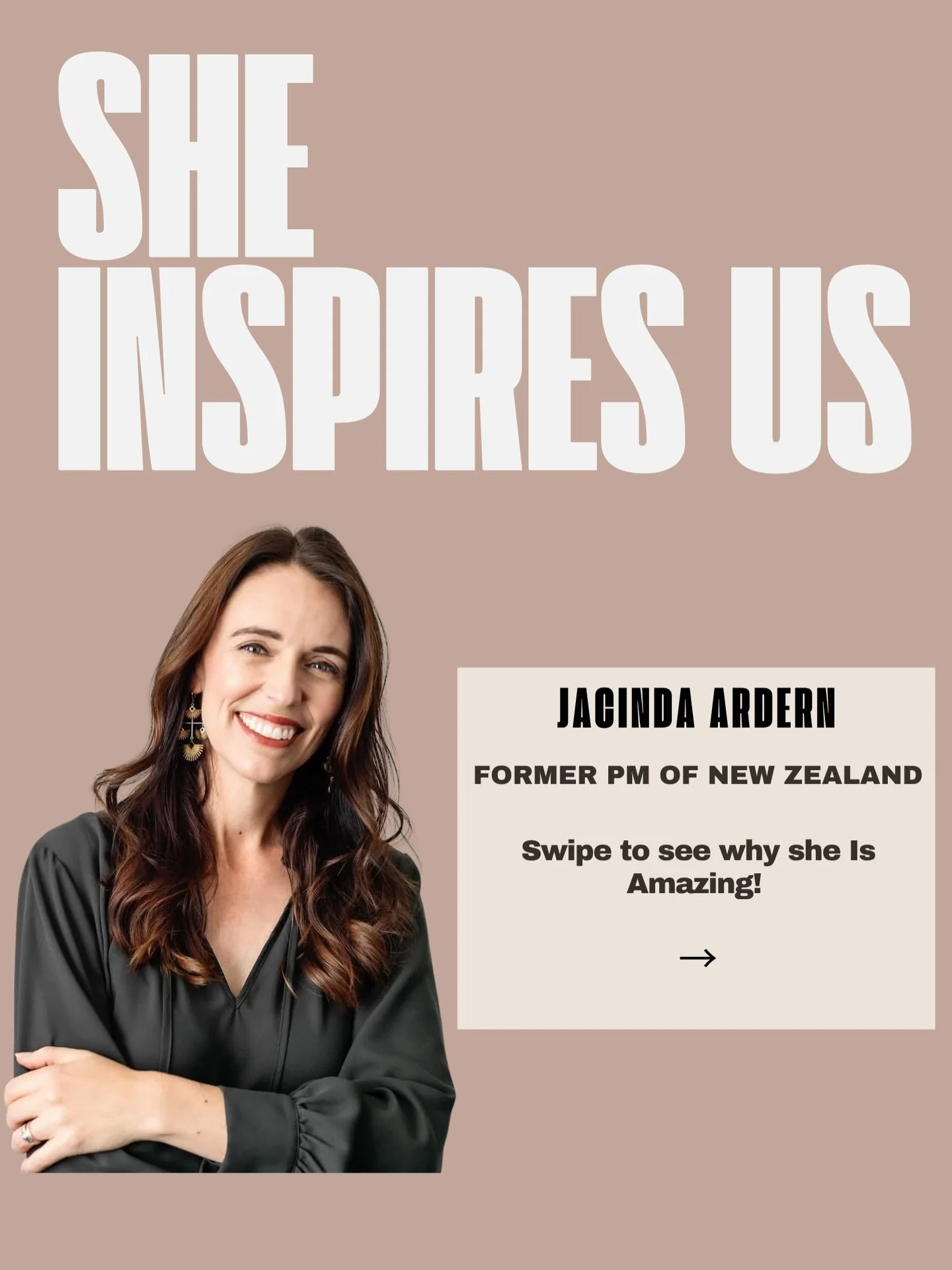 This week on She Inspires Us, we celebrate Jacinda Ardern @jacindaardern 
A woman who redefined leadership by proving that compassion and courage can coexist. From breaking barriers to leading with heart, her story reminds every woman that authentici