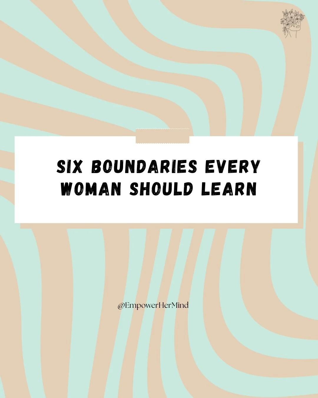 Boundaries are not walls. 

They are self-respect in action. 

When you learn to protect your time, energy, emotions and finances, you create space for confidence, peace and growth. 

Swipe to read 6 boundaries a woman must have >>>>>&