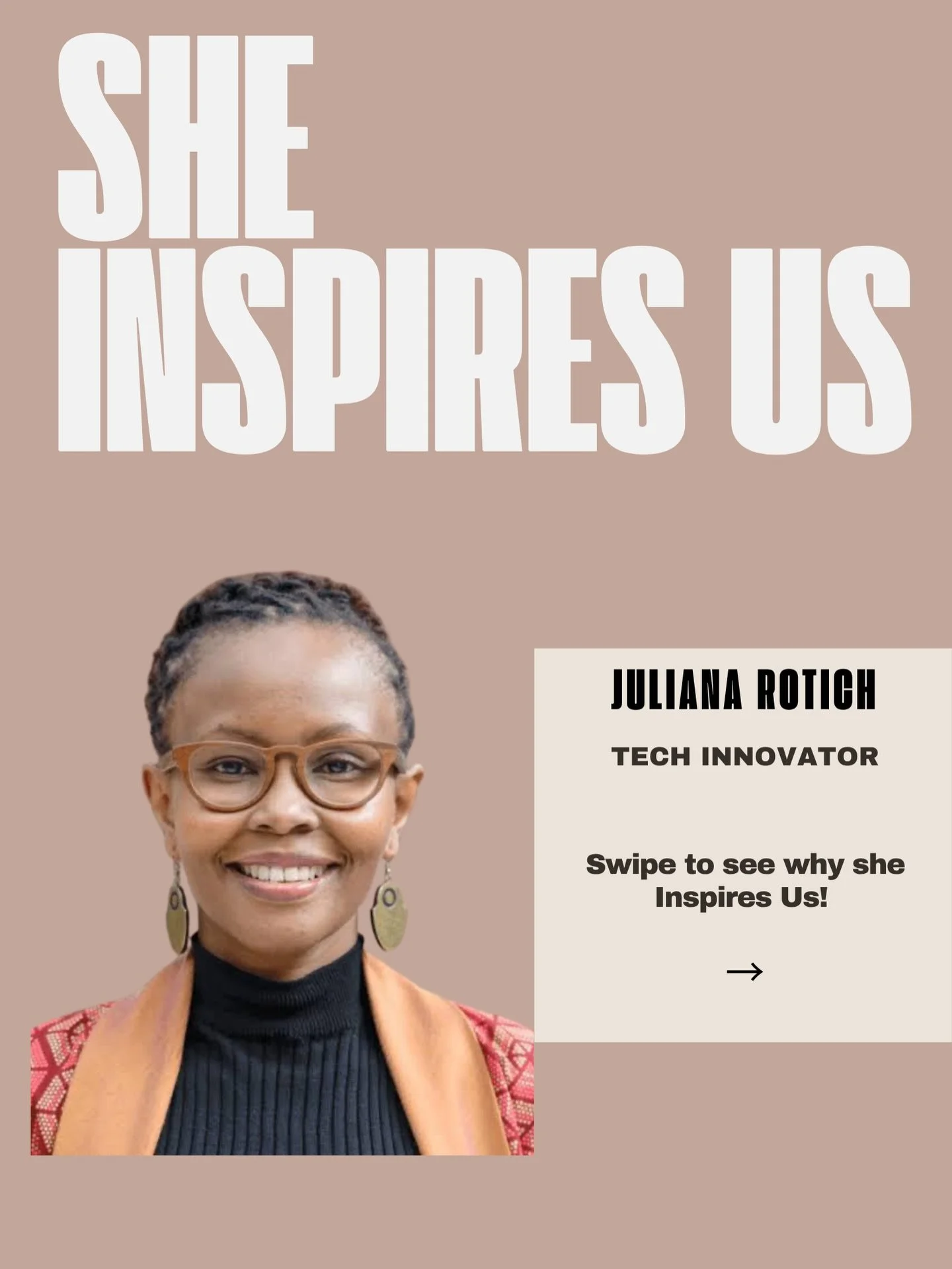 She saw challenges and built solutions. She saw gaps and created opportunities @juliana.rotich 

Juliana Rotich is proof that innovation can be a force for good, transforming communities, empowering people, and inspiring future generations of women i