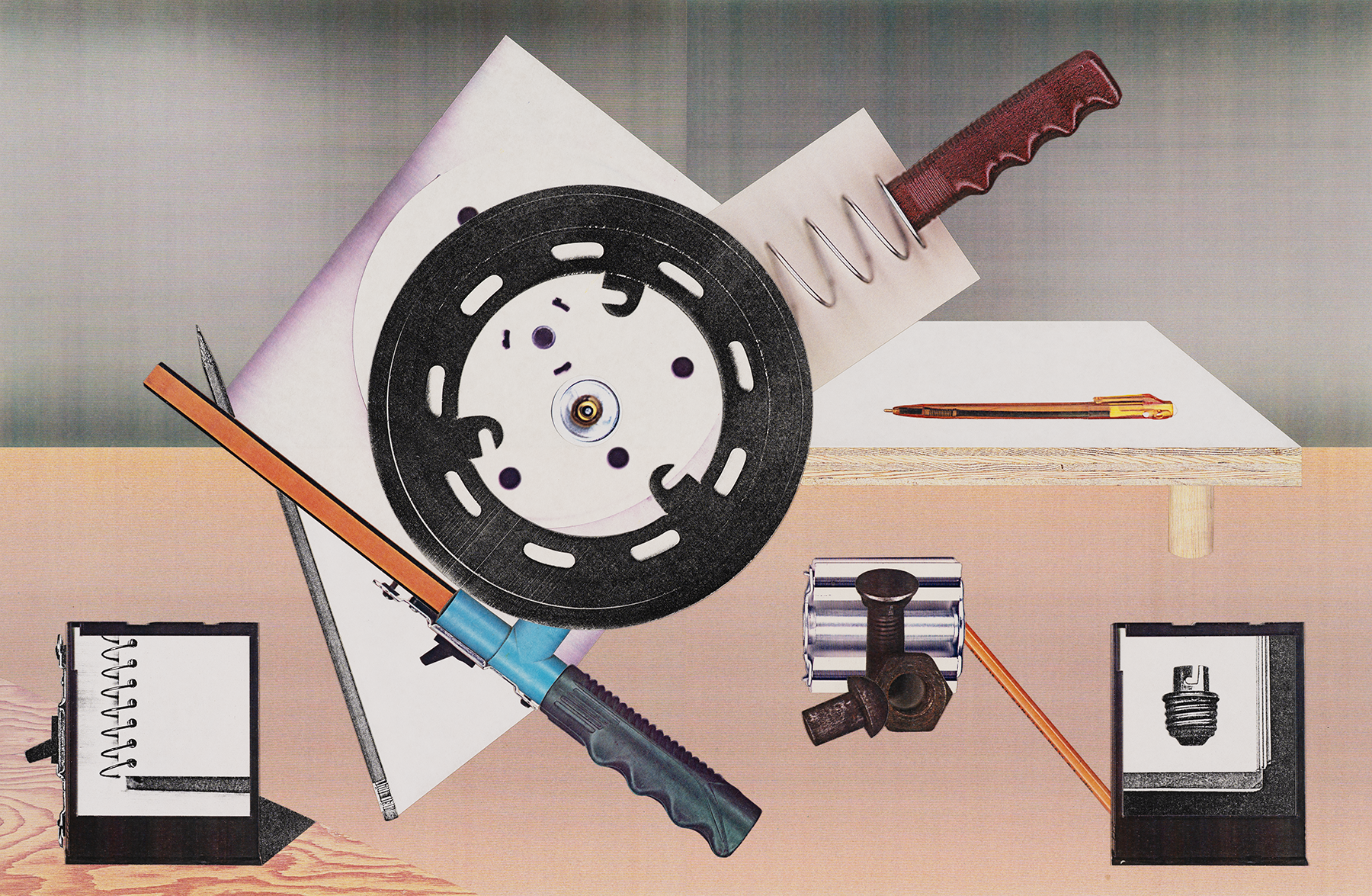 Untitled, 1983/1987, 17 in x 26 in,  Color xerographic collage 