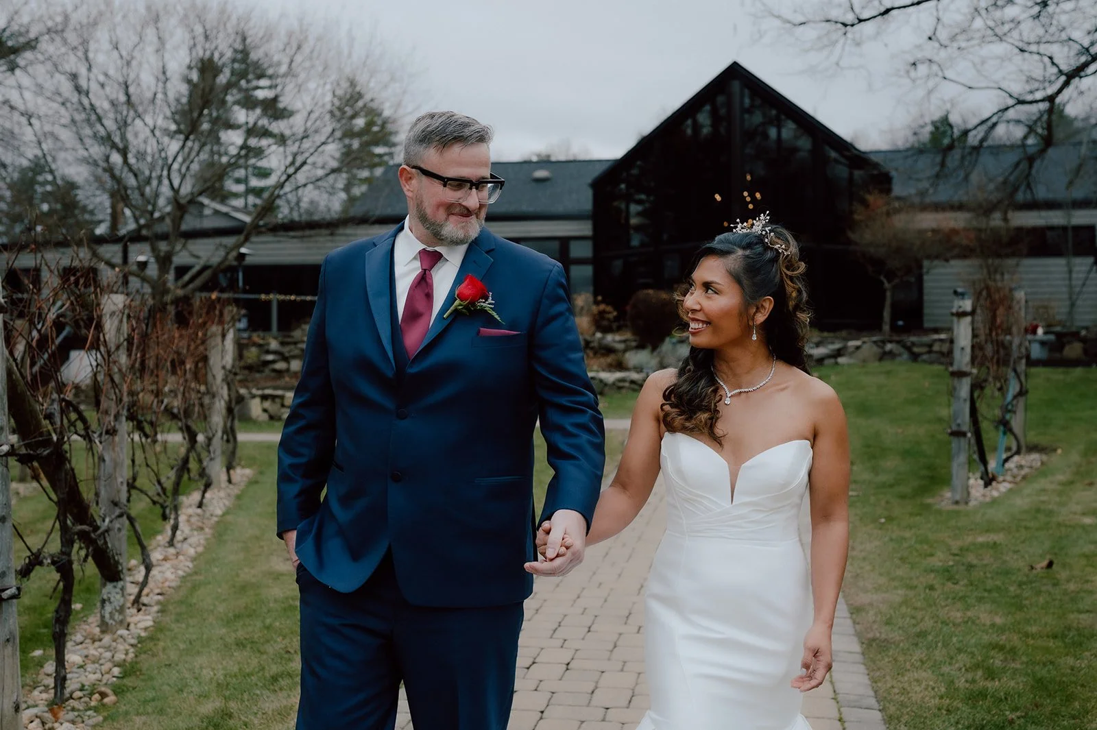 Candid Couple portraits at birchwood vineyards in Derry NH.jpg