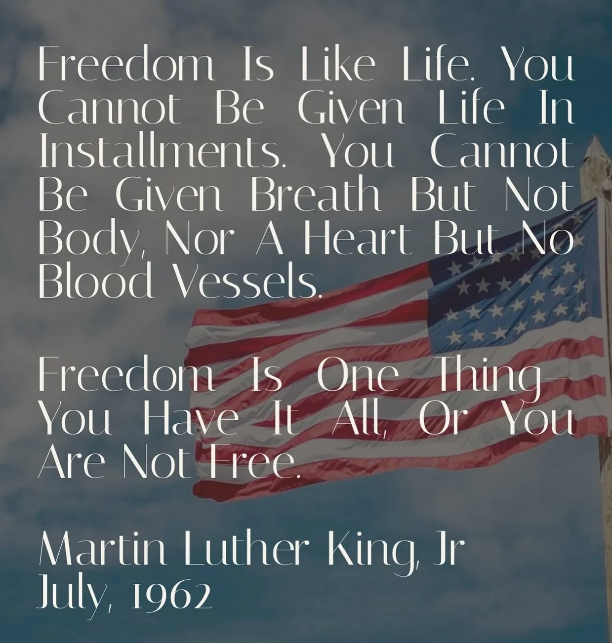 I came across this quote from MLK last year in the book &ldquo;Negroes With Guns&rdquo; by Robert F. Williams and it has stuck with me ever since&hellip;so much so I put on my website. 
.
It is from his address to the National Press Club in D.C. in J