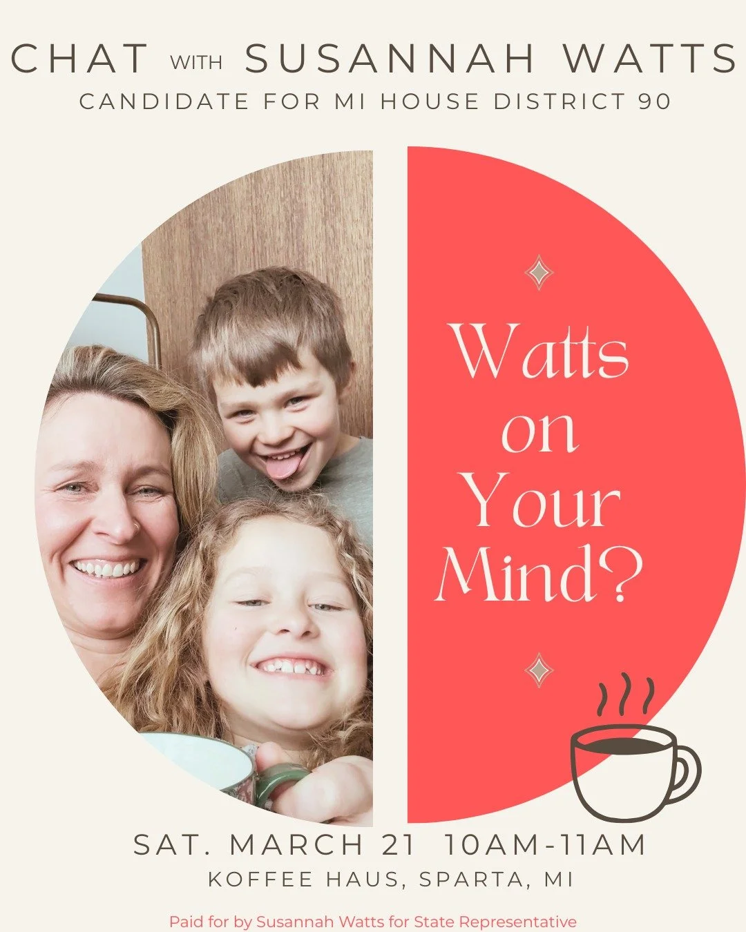 Come say hi and share your thoughts on District 90 &amp; Michigan.

I&rsquo;d invite you over for coffee, but the kids are loud and someone might lick you to death (honestly, could be the dog&hellip;could be the kid) - so let&rsquo;s meet out instead