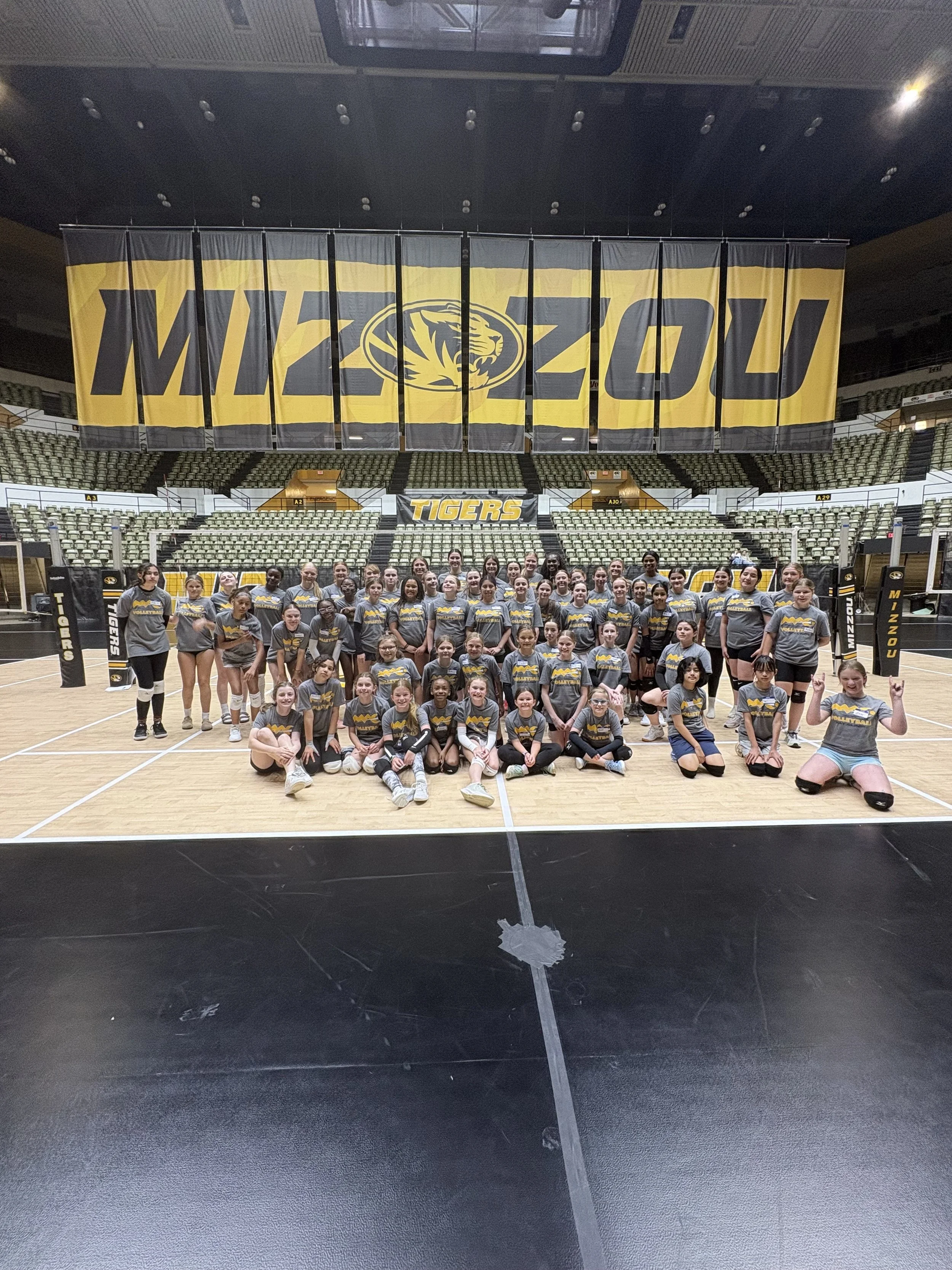 Coaching at the MAV Volleyball Clinic