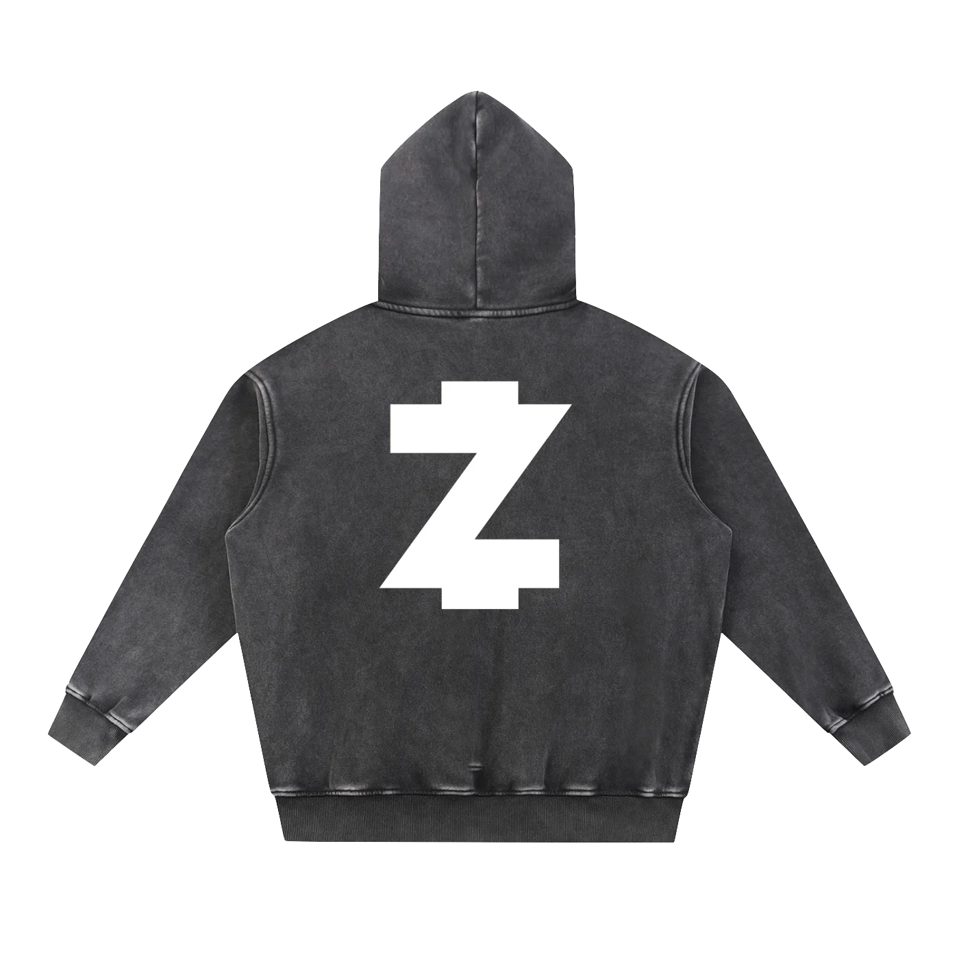 Washed "Z" Hoodie Black