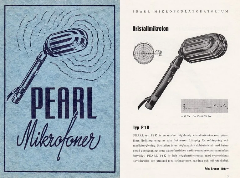 Pearl Mikrofoner Brochure 1940s