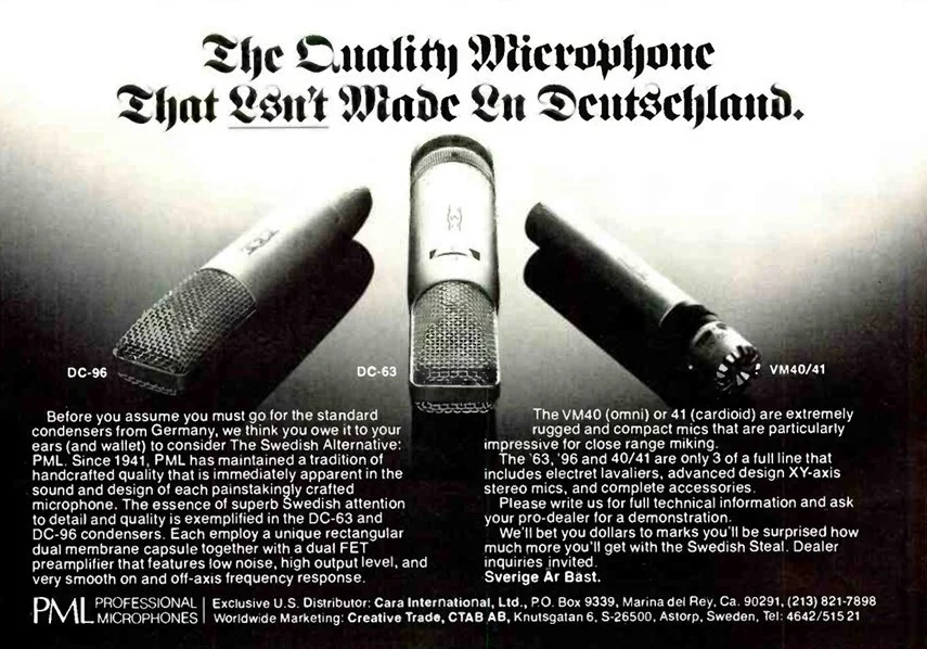 Pearl Microphones Ad 1980