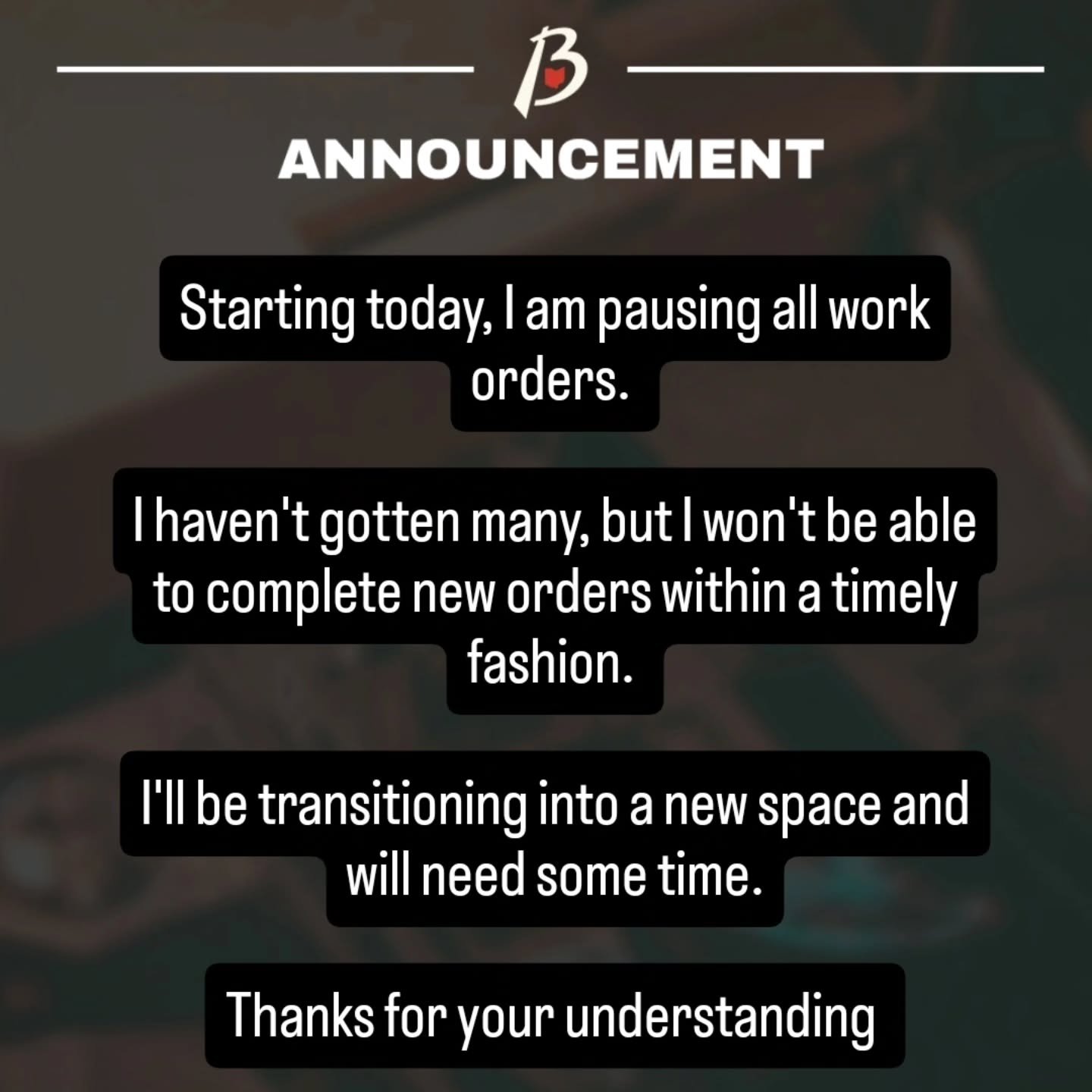 HEADS UP!!! Got some big things happening and I need time to get everything organized. Slight hiatus, but not for long.