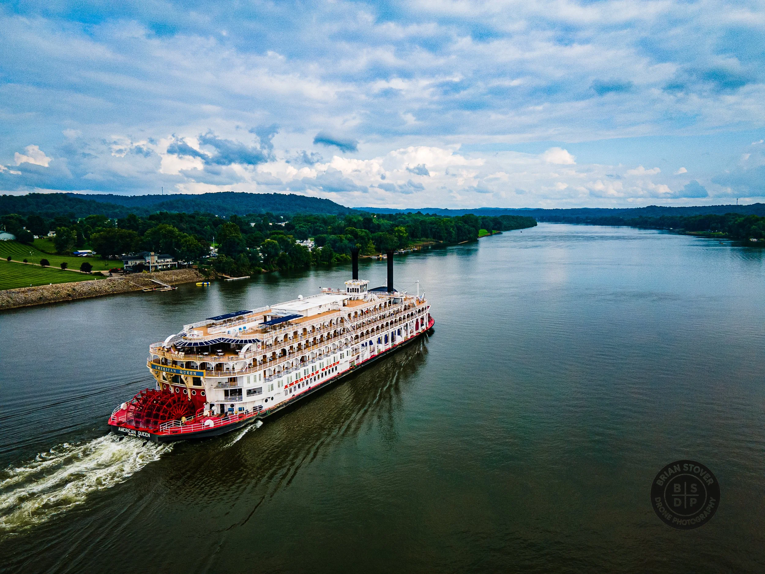 American Queen, The Largest river steamboat ever built, Marietta, OH, August, 2022