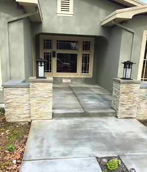 Cement walkway leading up to house in San Jose, CA