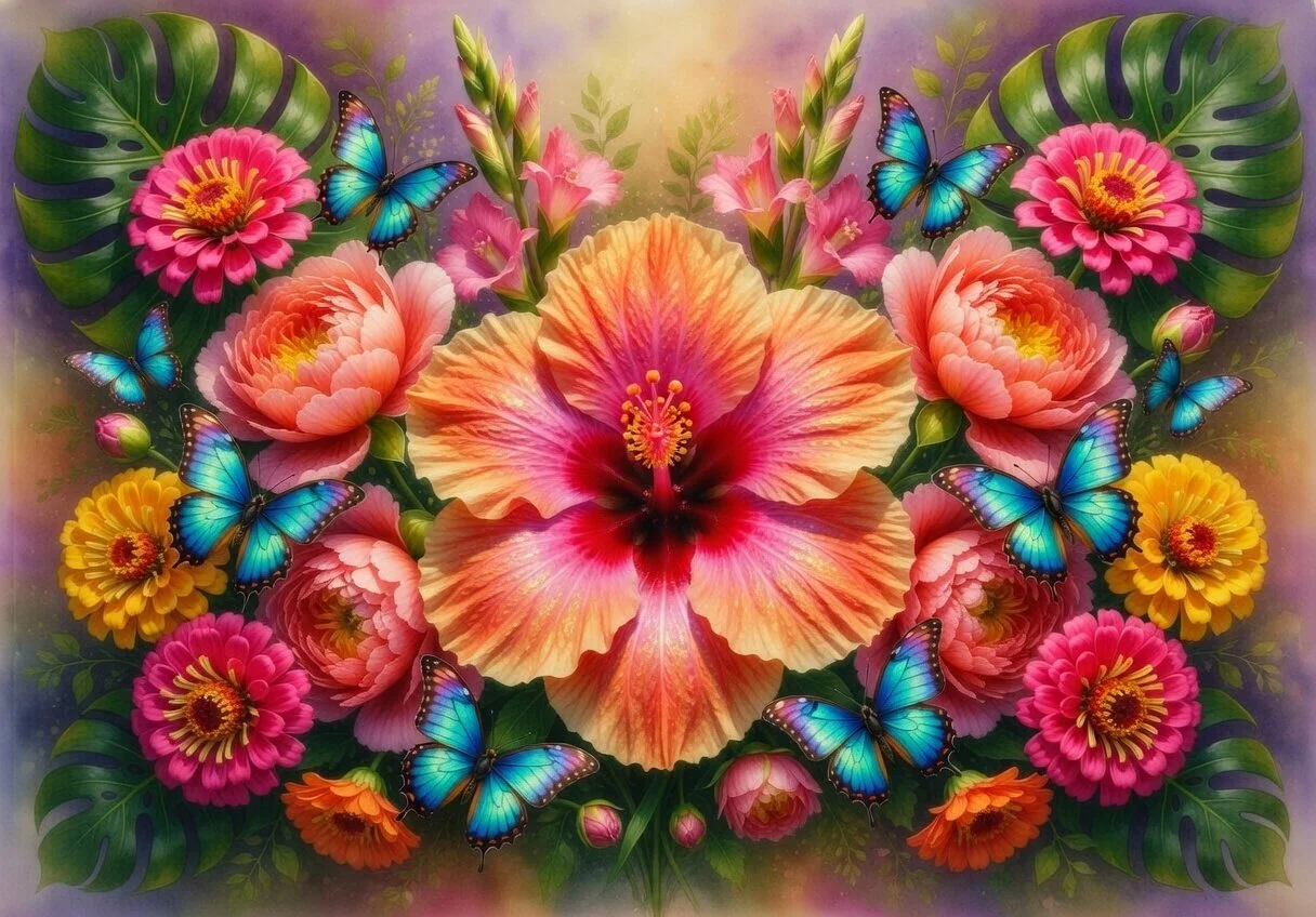 Watercolor flora and butterfly v05.jpg