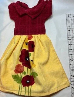 Red top Yellow with red floral pattern Oven Towel Dress.jpg
