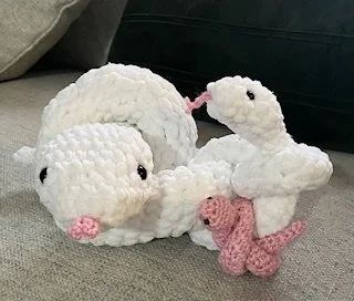 Crochet small medium large snakes in knots.jpg