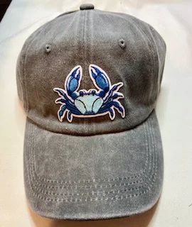 Blue Crab Blue cotton adjustable ball cap.jpg
