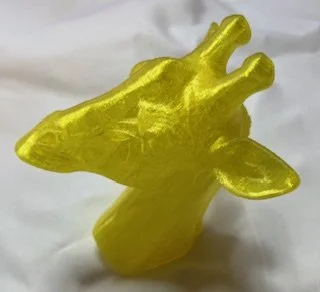 Giraffe head 3D print translucent yellow unpainted.jpg