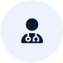 Icon of a person with a medical cross, symbolizing healthcare or medical professional