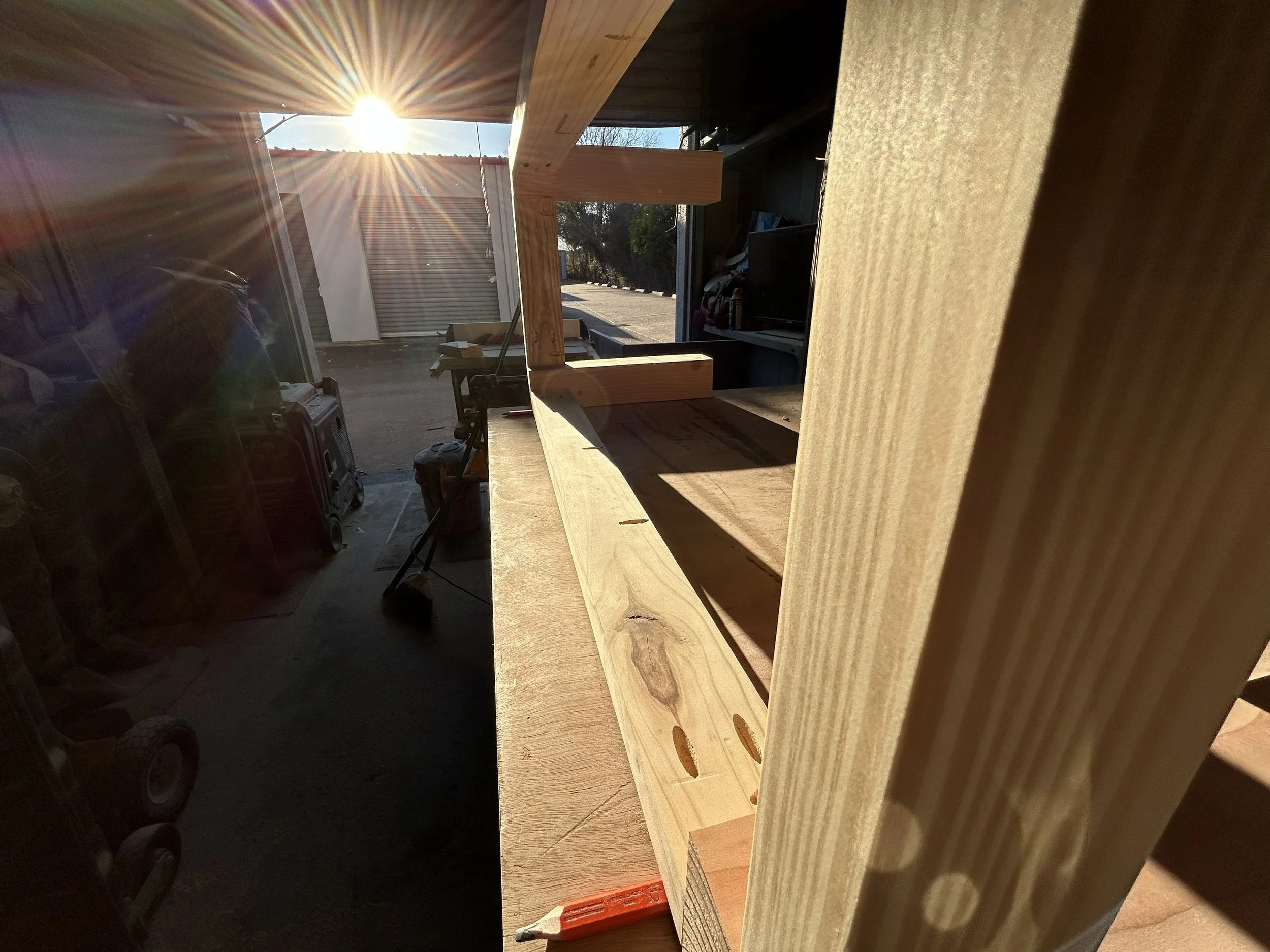 Farmhouse coffee table finished photo