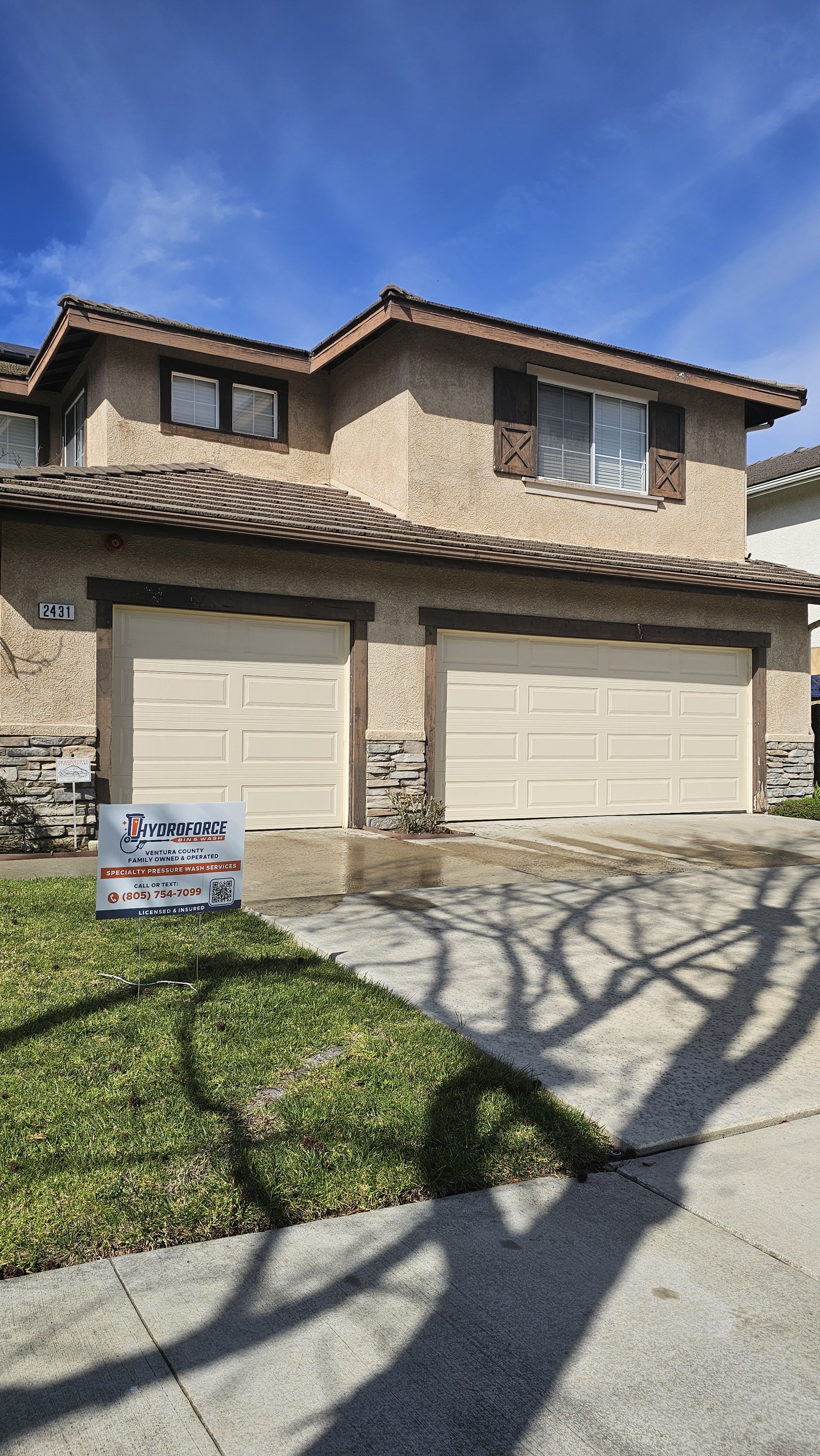 soft washed home exterior