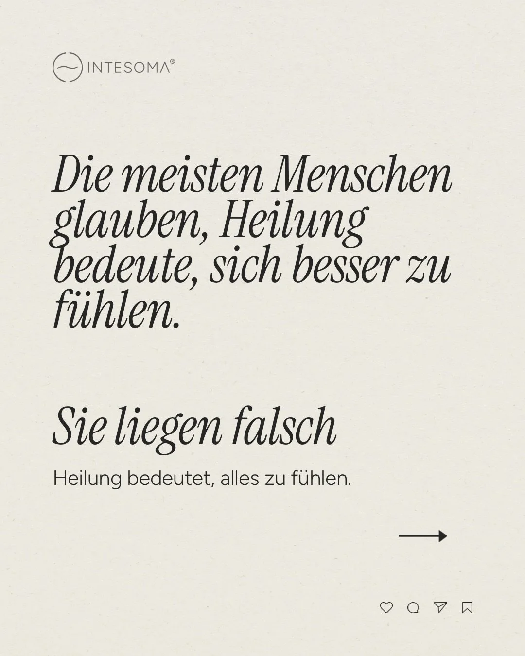 Was, wenn sich besser f&uuml;hlen gar nicht das Ziel ist?⁣
⁣
Was, wenn Heilung bedeutet, alles zu f&uuml;hlen?⁣
⁣
Das Ziel ist emotionaler Fluss.⁣
= Den Knick aus dem Schlauch nehmen &rarr; Emotionen nat&uuml;rlich flie&szlig;en lassen⁣
⁣
Wenn wir ve